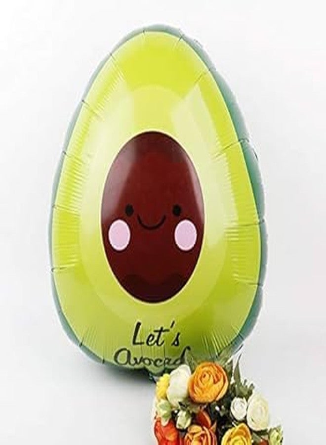 Atpata Funky Mexican Theme Jumbo Self Standing Foil Balloons Set - Cactus Nacho Avocado with Balloon Base | Spanish Fiesta Birthday Baby Shower Taco Party Centerpieces (Avocado 5pcs. Set) - Image 4